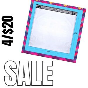 24x24 Poly Mailers XXL Jumbo Shipping Envelopes 2 ft x 2 ft 2.5 mil Pack of 5